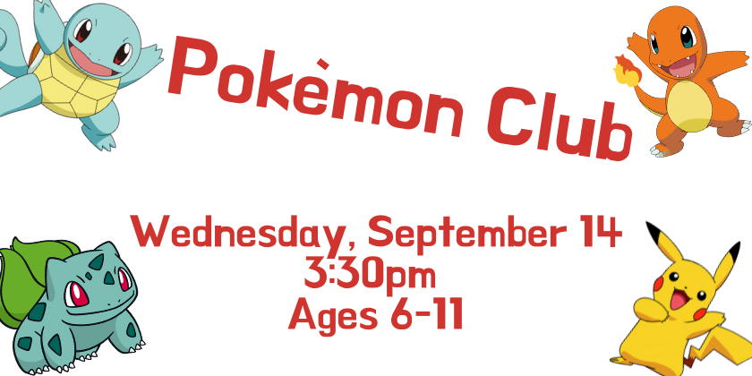 Pokemon Club Wednesday, September 14