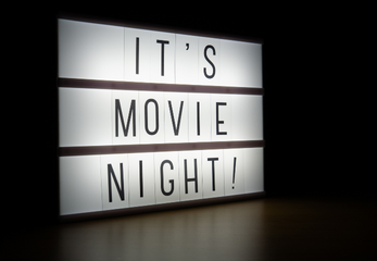 Sign reading It's Movie Night