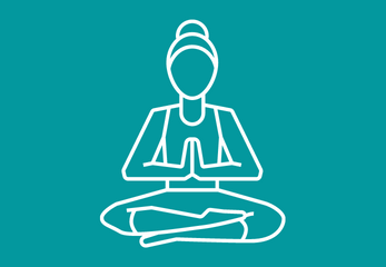 Illustration of a person doing a yoga pose