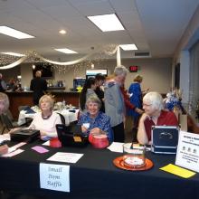 Registration table at the event