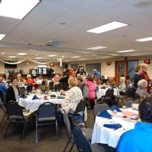 Crowd enjoying the meal