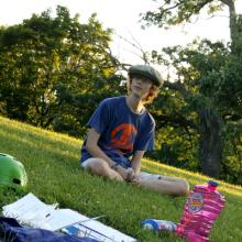 outdoor rehearsal for The Wind in the Willows