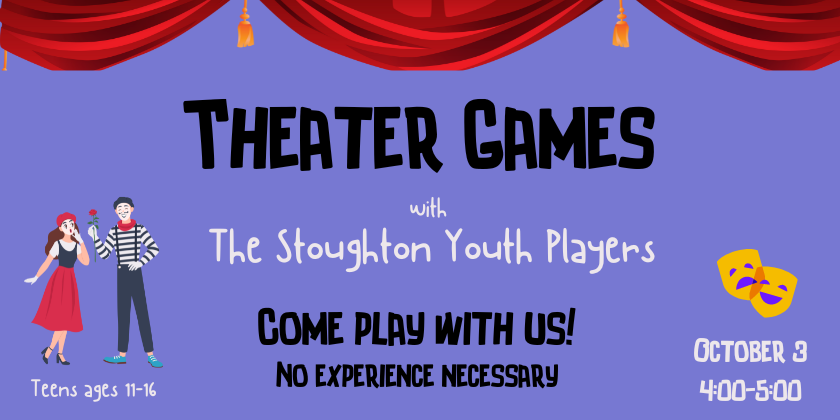 Same info as post plus: Come play with us! No experience necessary.